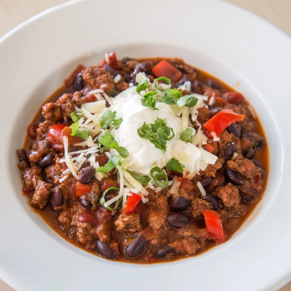 Slow Cooker Beef Shallot Chili