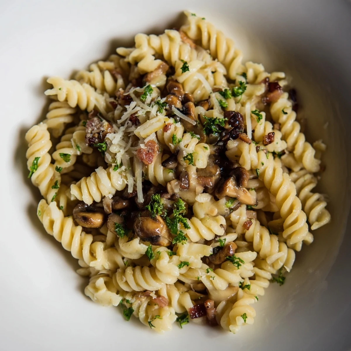 Fusilli with Bacon Onions