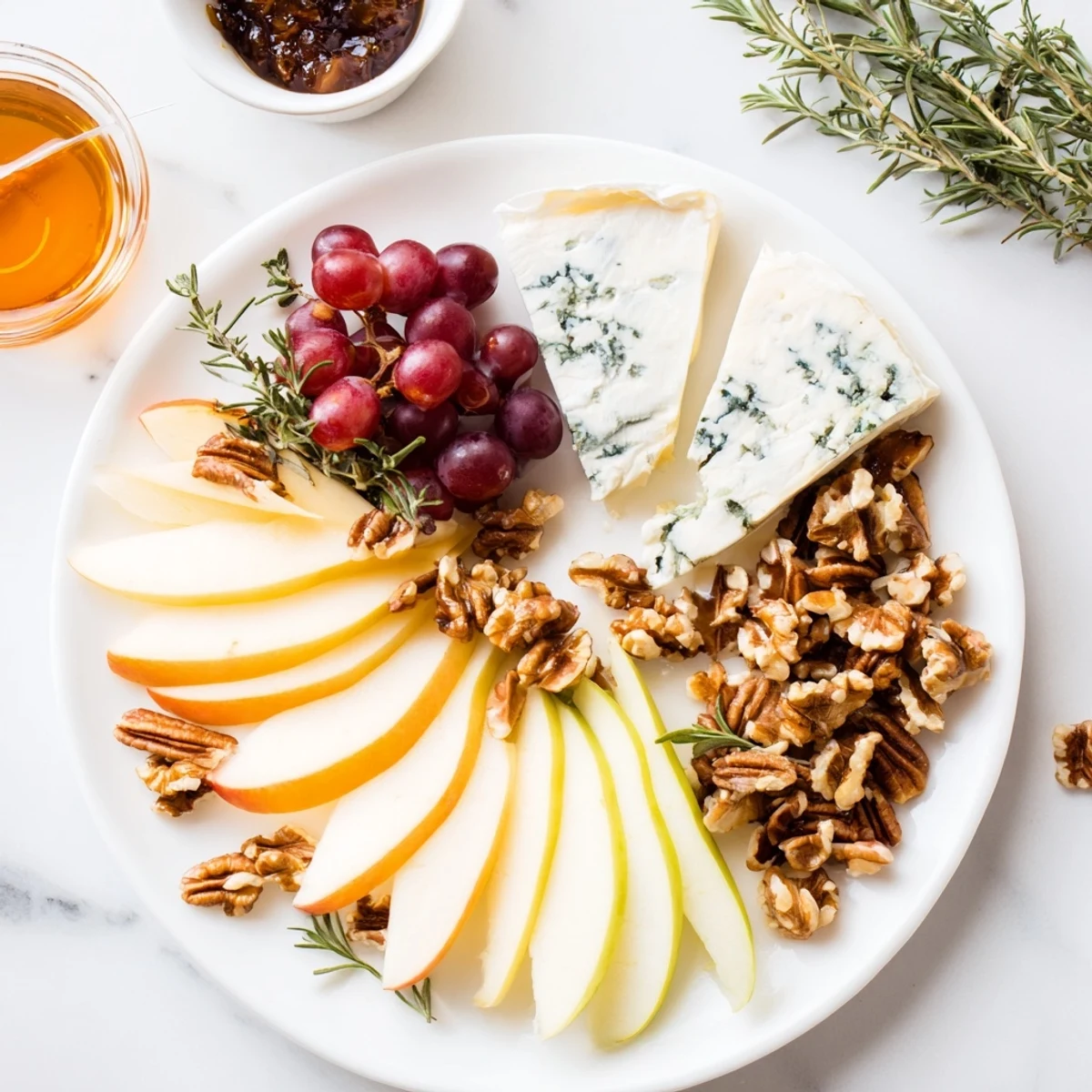 Seasonal Platter: Winter Cabin Cheese Display with ripe pears, grapes, and various gourmet cheeses arranged beautifully.