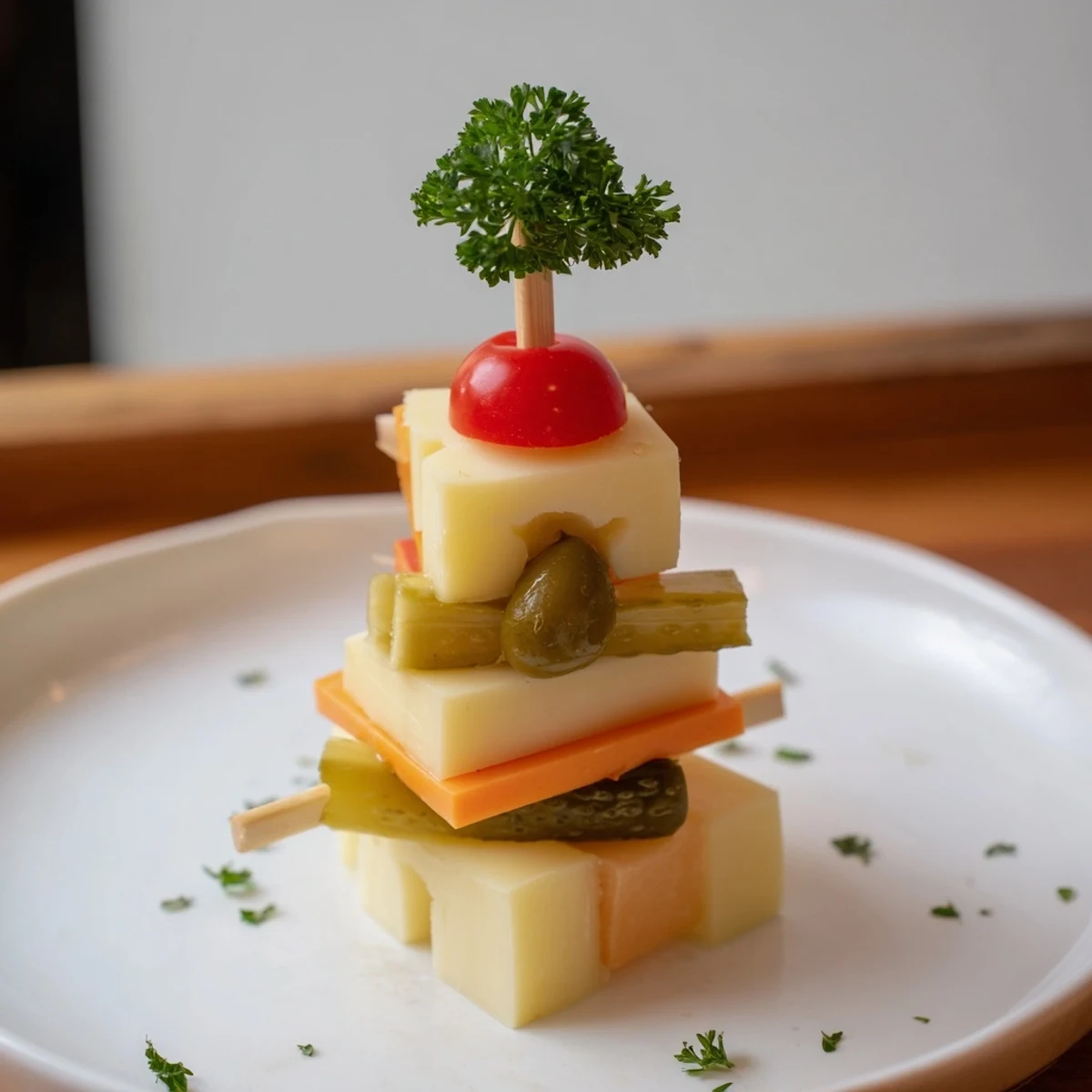 Festive Cube Cheese Stack