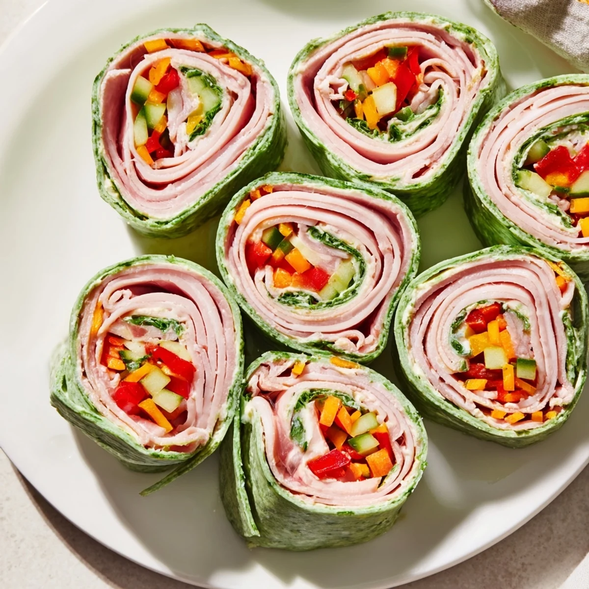 Vibrant Smoked Turkey Pinwheels Tree, artistically arranged with fresh herbs and colorful cherry tomatoes.