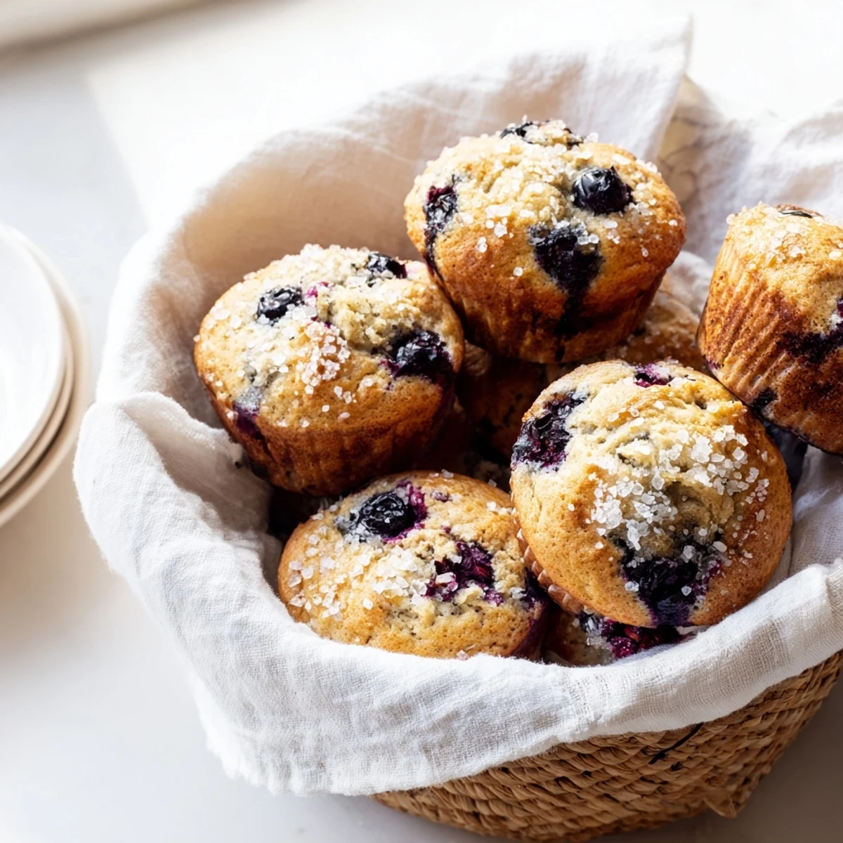 Warm and charming, these mini blueberry muffins offer a sweet taste in every delightful bite.