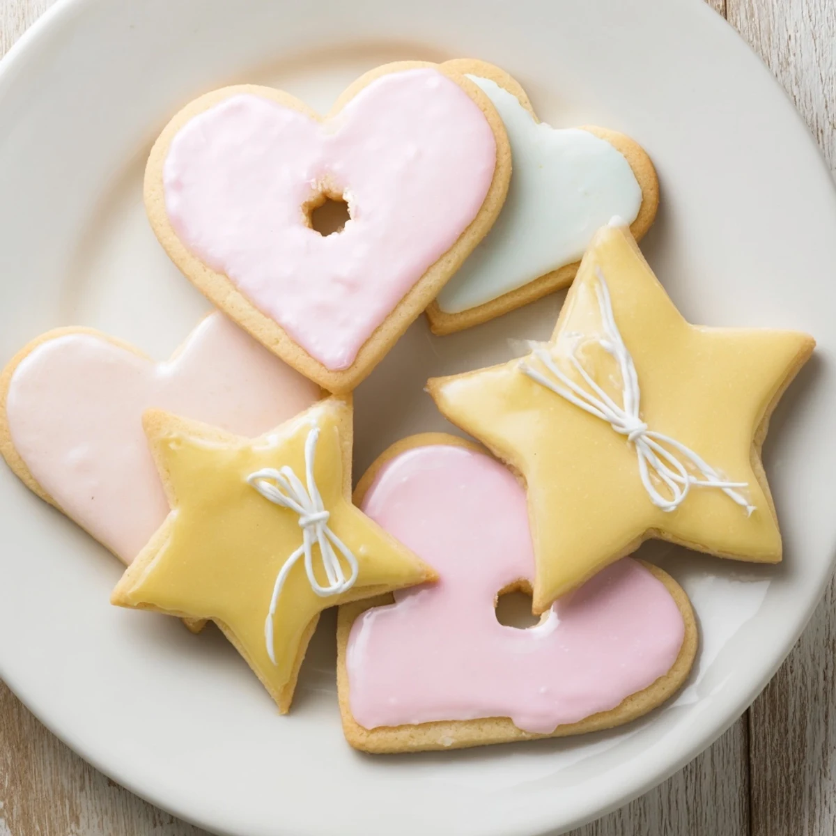 Delicate vanilla essence fills the air around freshly baked Mignonneries Coeurs et Étoiles cookies, ready for gifting.