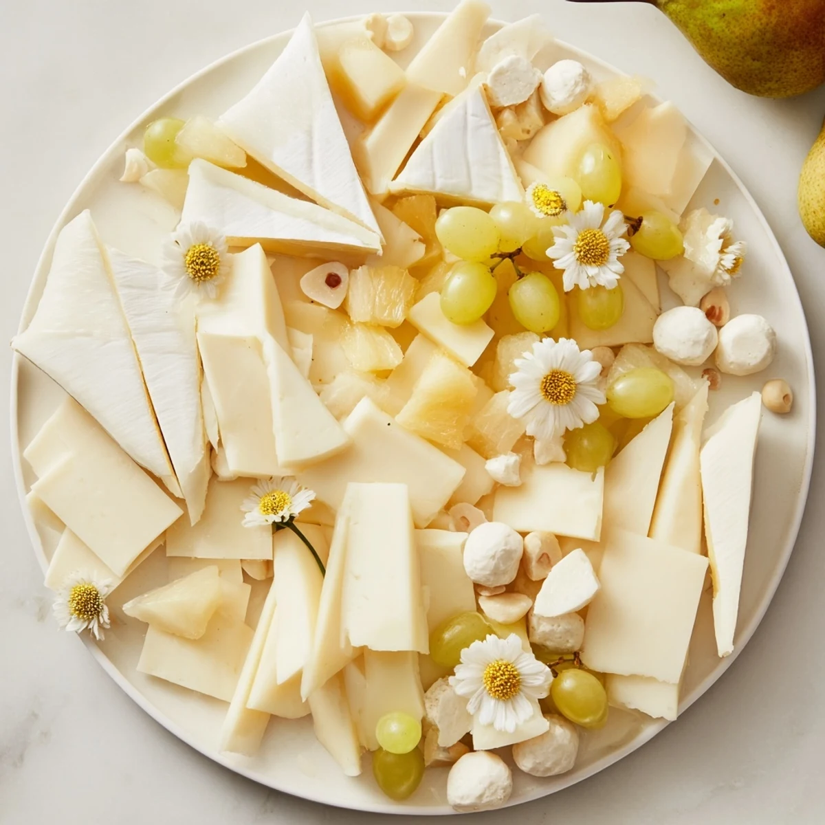 A stunning Bridal Shower Bubbly Board awaits, with fresh fruit, cheeses and sparkling wine ready for guests.