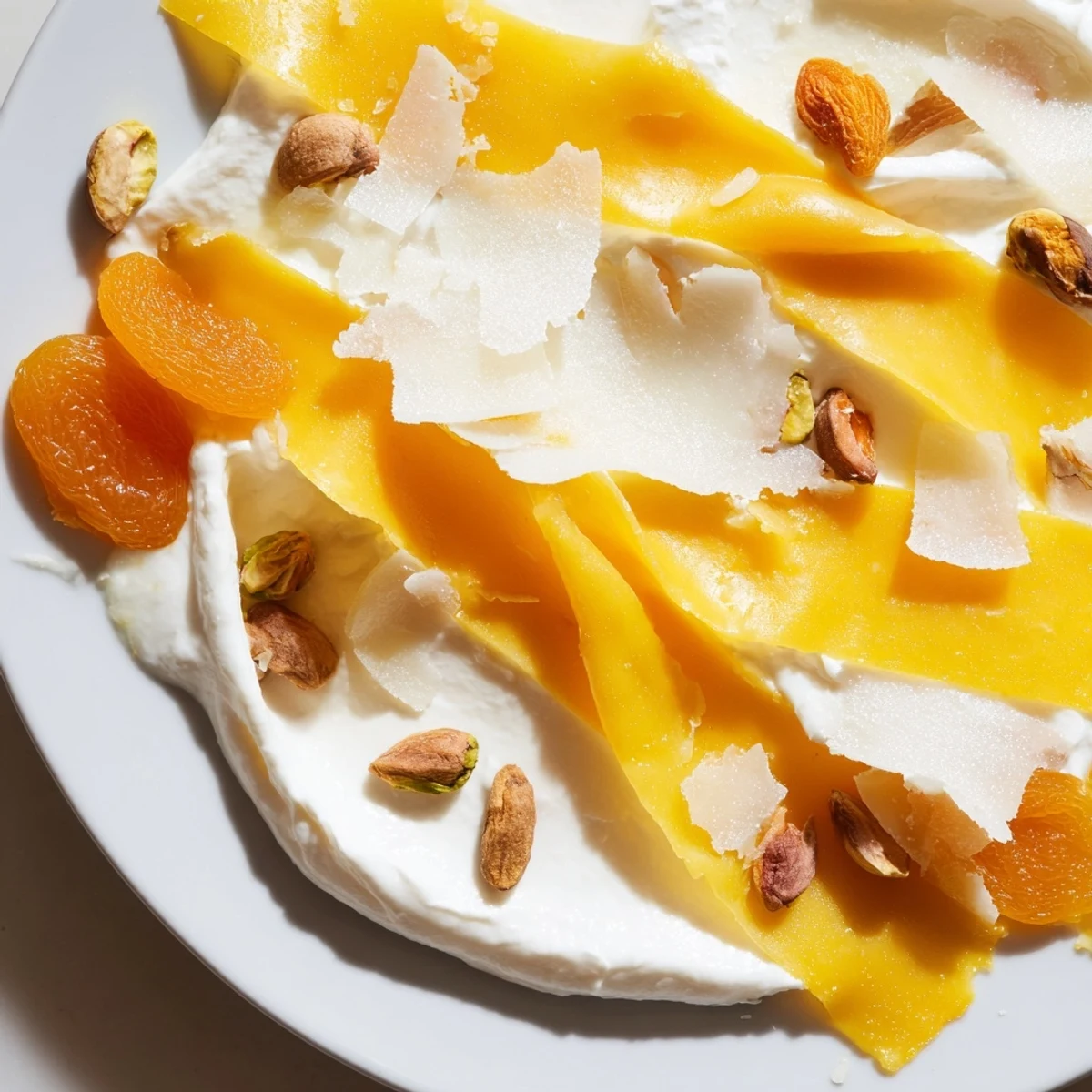 Presenting the stunning The Saffron Silk: cheese board, displaying saffron-tinted cheeses with fruit; a luxurious treat.