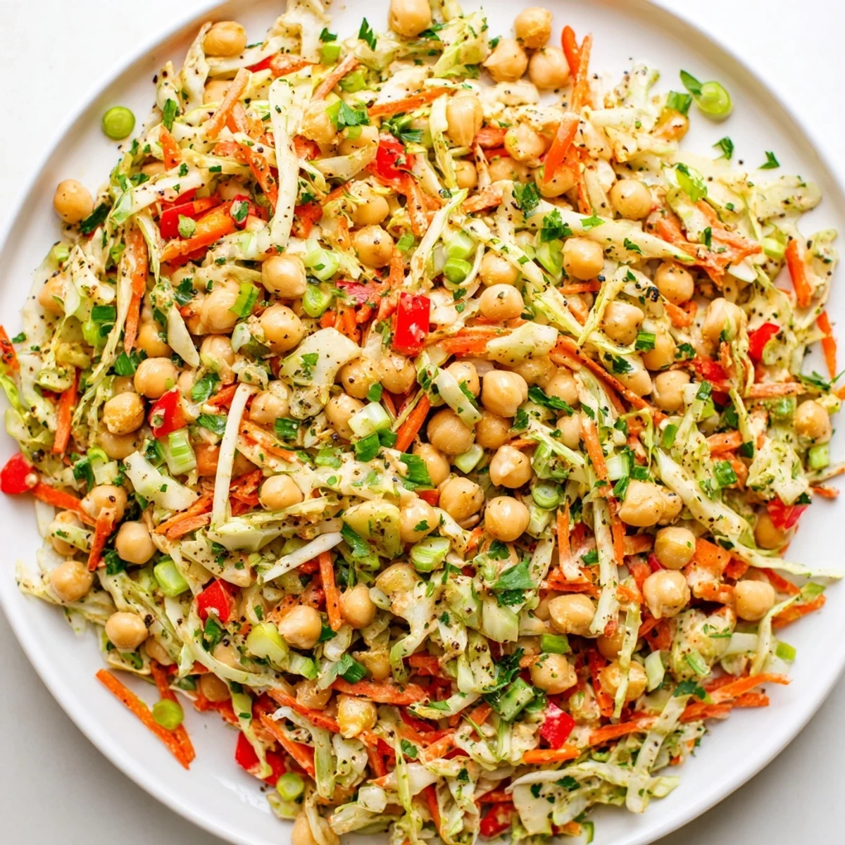 This delicious Fiber-Forward Chickpea Salad offers a refreshing combination of flavors for a healthy lunch idea.