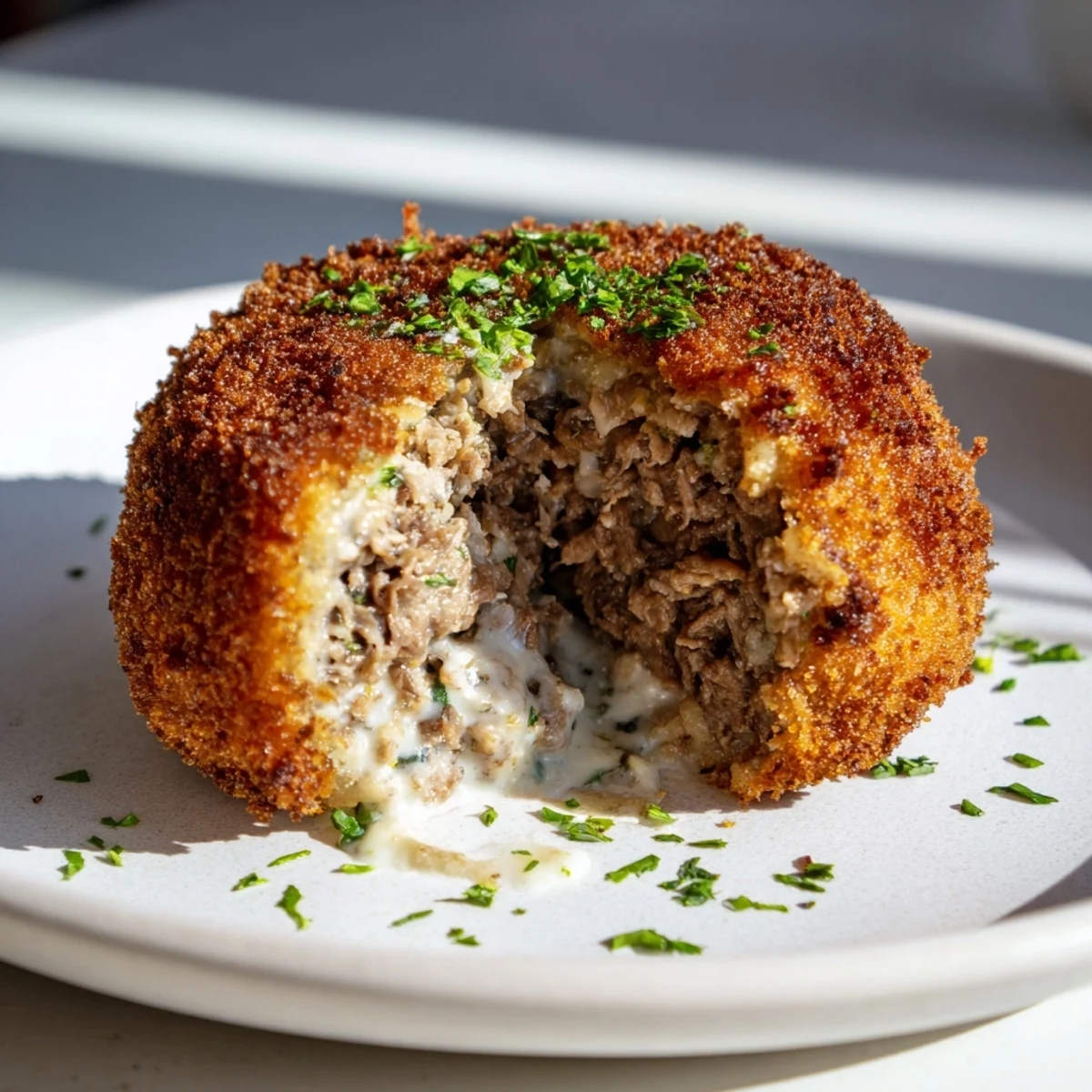 A plate of freshly-fried Dutch croquettes: imagine the creamy beef ragout inside!