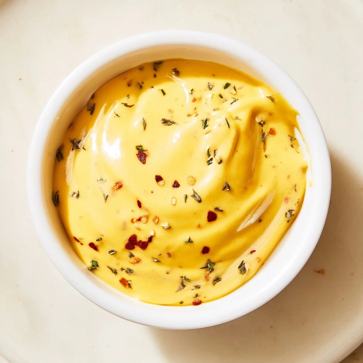Golden Cowboy Butter Sauce drizzled over grilled steak, featuring melted butter, lemon zest, and a sprinkle of red pepper flakes.