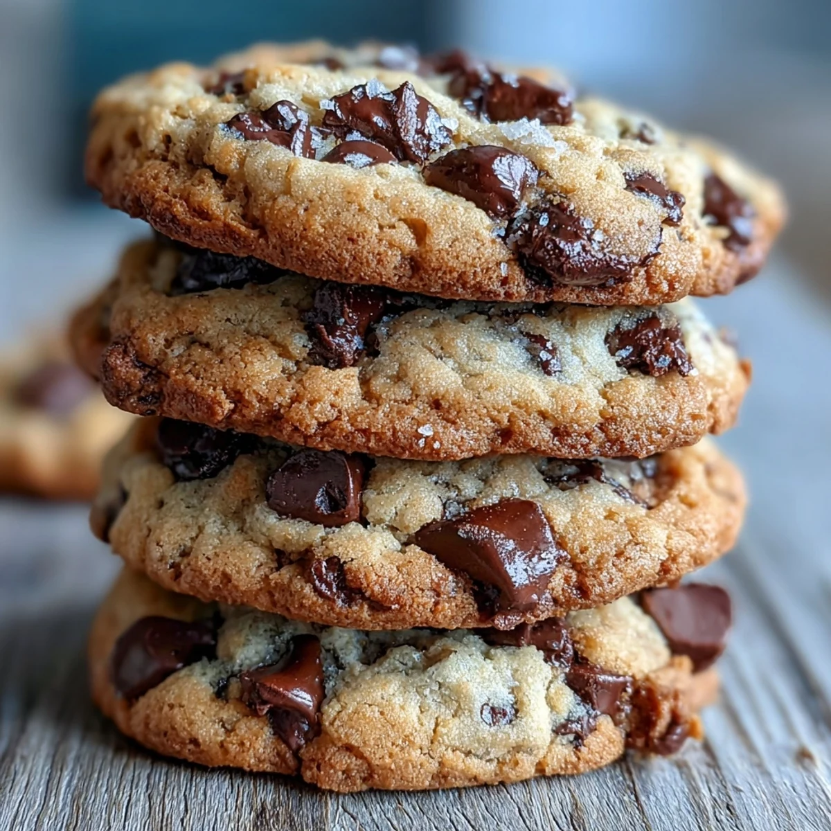Stack of soft Yogurt Chocolate Chip Cookies on a white plate, perfect for an afternoon snack.