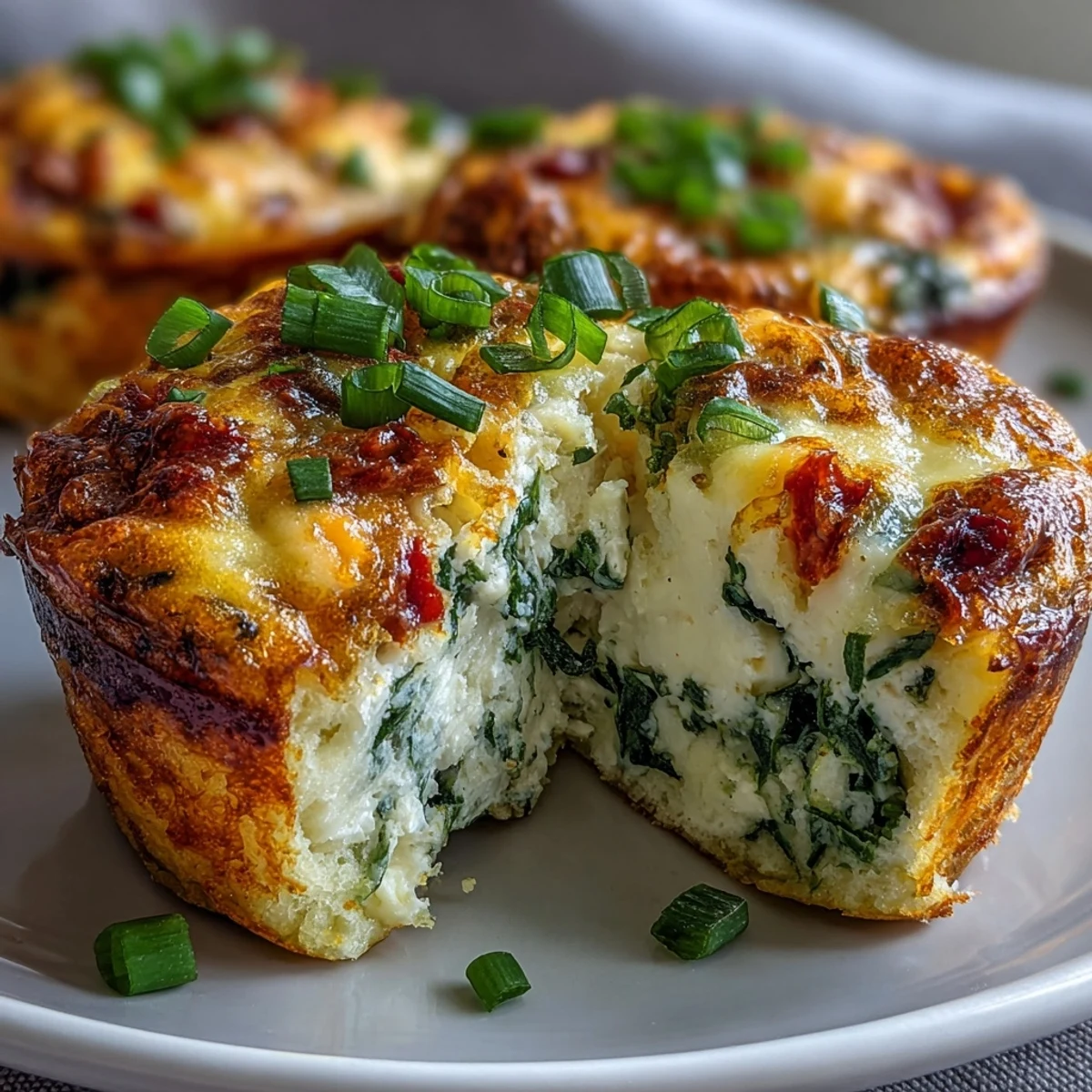 High-protein egg muffin cups with spinach and tomatoes, baked golden and fluffy, perfect for meal prep and busy mornings.