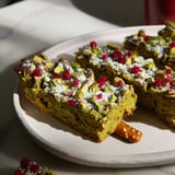 Delicious Matcha Pistachio Christmas Tree Blondie Bars, offering a delightful combination of flavors and textures, perfect for sharing.