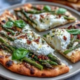Roasted Asparagus Burrata Flatbread