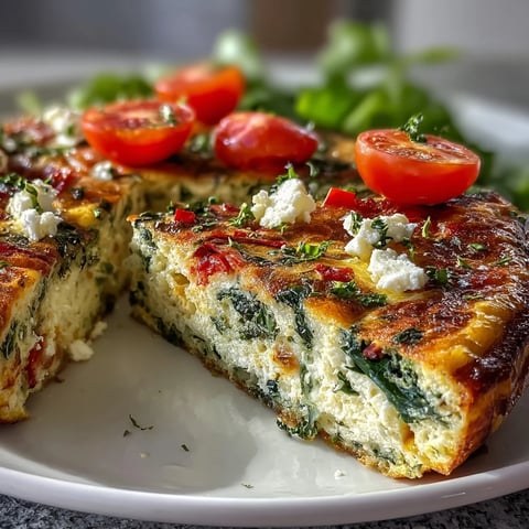 High-Volume Veggie-Packed Egg White Frittata with colorful spinach, broccoli, and cherry tomatoes baked golden and protein-rich.  