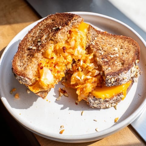 Skillet Kimchi Cheddar Fusion