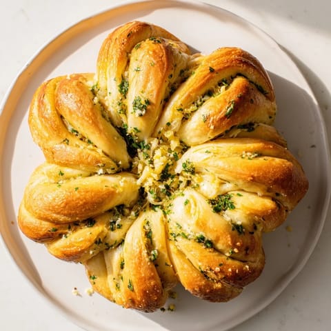 Star Shaped Garlic Bread