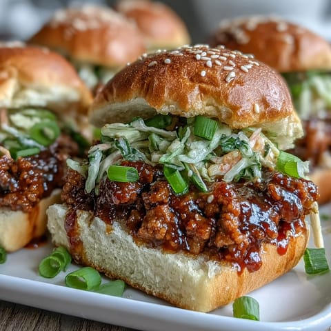 Korean Turkey Sloppy Joe Sliders