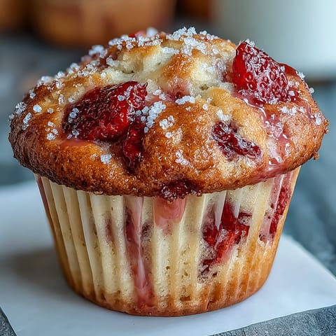 Strawberry Yogurt Muffins