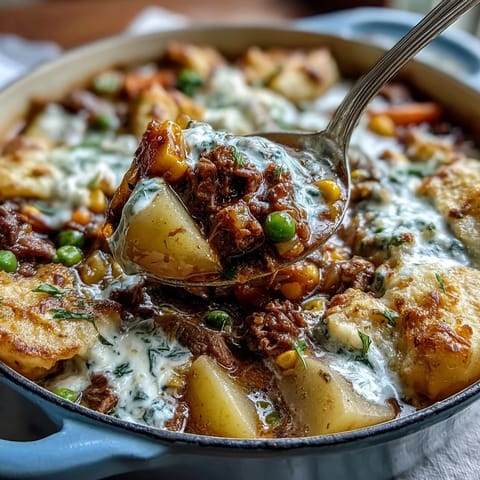 Shepherds Pie Soup with Ground Beef and Veggies in a hearty bowl, topped with fresh parsley for a cozy dinner.