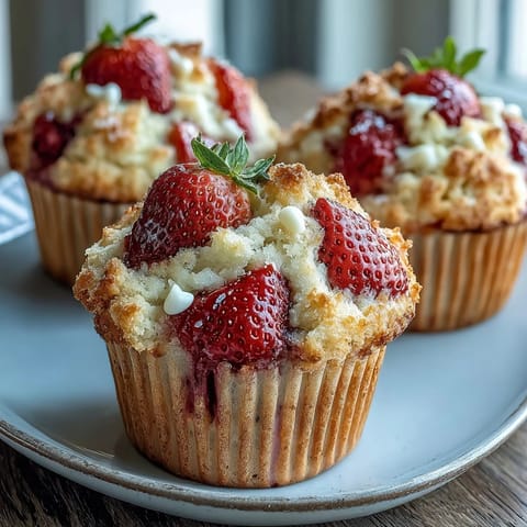 Strawberry White Chocolate Muffins
