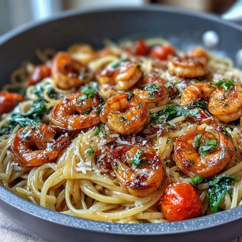 Garlic Shrimp Angel Hair Pasta