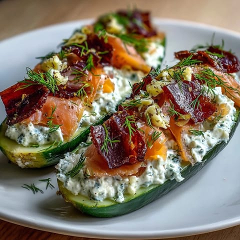 Cucumber Bites with Salmon