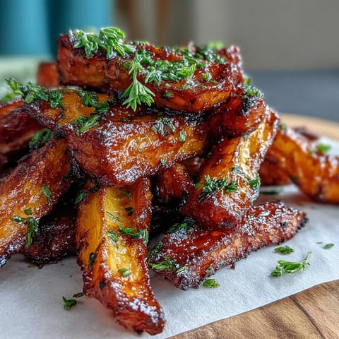 Glazed honey roasted carrots and parsnips, caramelized and aromatic, an easy vegetarian side for any dinner table.  
