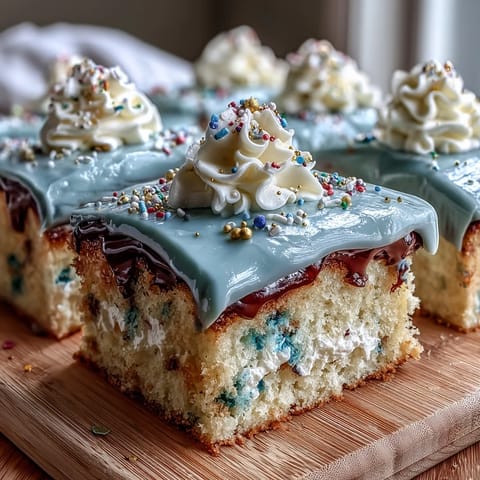 Festive vanilla sheet cake decorated with buttercream and Class of 2026 piping, ideal for graduation parties.  