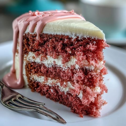 Elegant Bridal Shower Rosé Velvet Cake, revealing layers of creamy frosting and subtle rosé notes.
