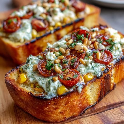 Deliciously creamy butter board piled high with sweet corn, juicy tomatoes, and crunchy seeds.