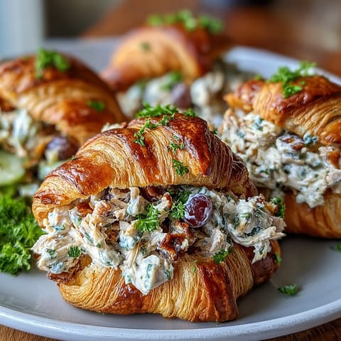 Creamy Apple Chicken Salad Croissant Bites, a delightful appetizer perfect for parties.