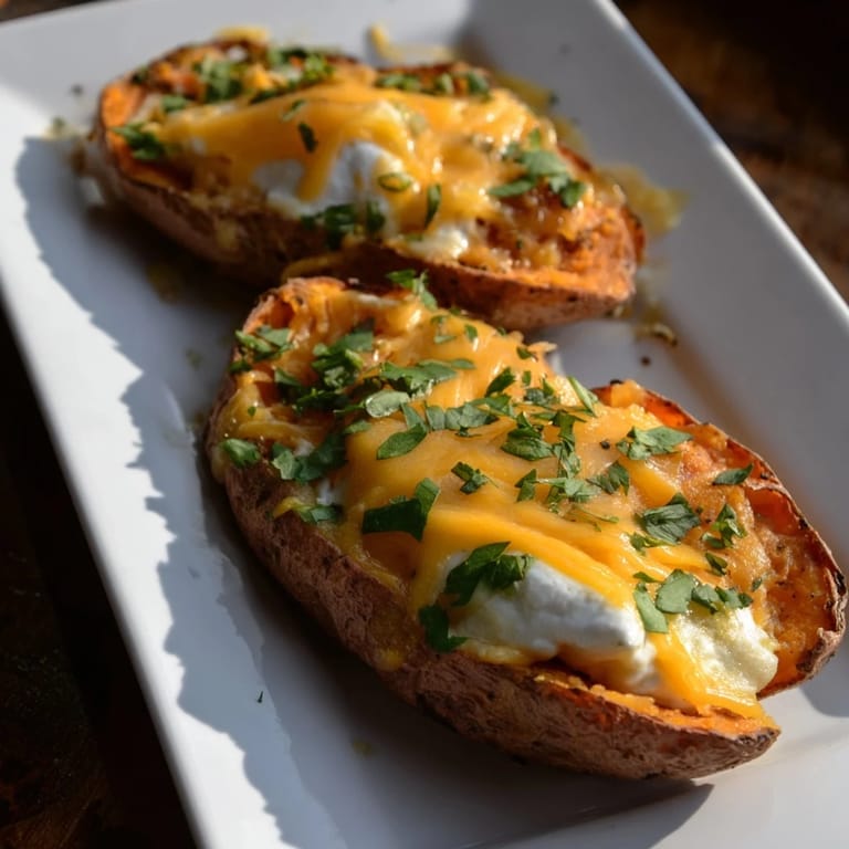 A comforting, flavorful Cheesy Potato Crust Casserole Bake, ready to serve with a garnish of parsley.