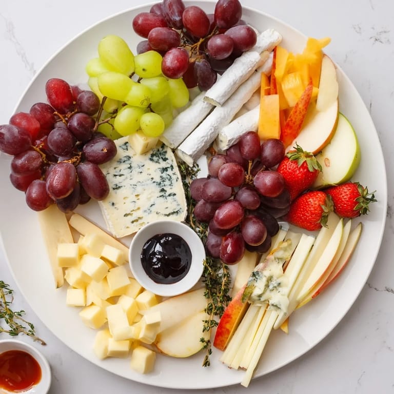This Enchanted Forest Grazing Board is overflowing with artisanal cheeses, fresh berries, and crunchy nuts, ready to enjoy.