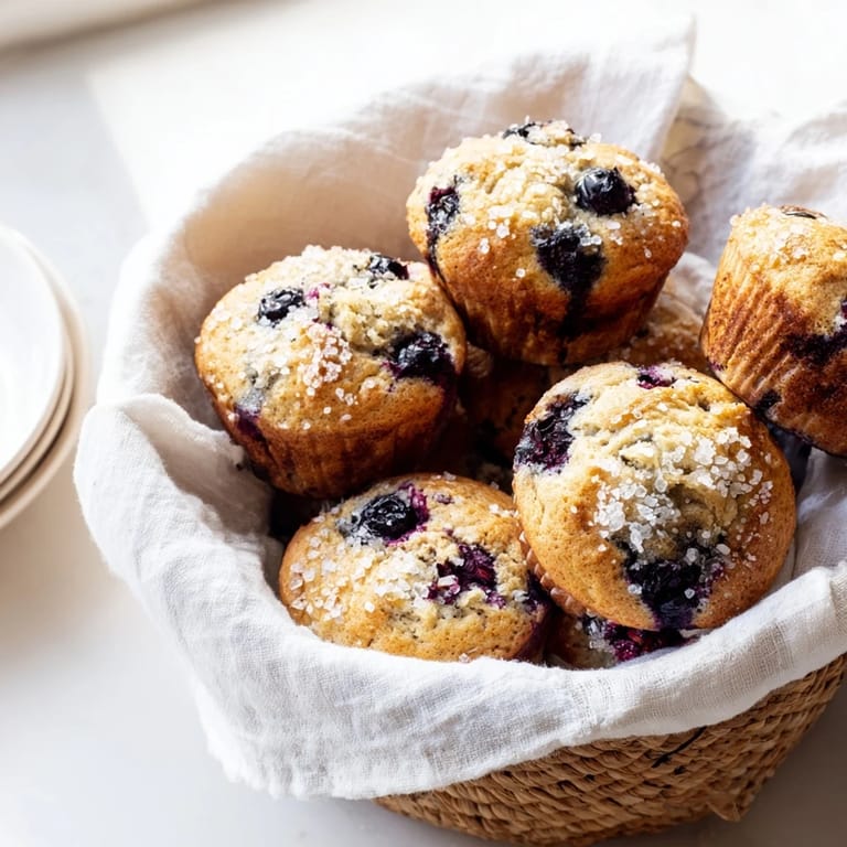 Warm and charming, these mini blueberry muffins offer a sweet taste in every delightful bite.