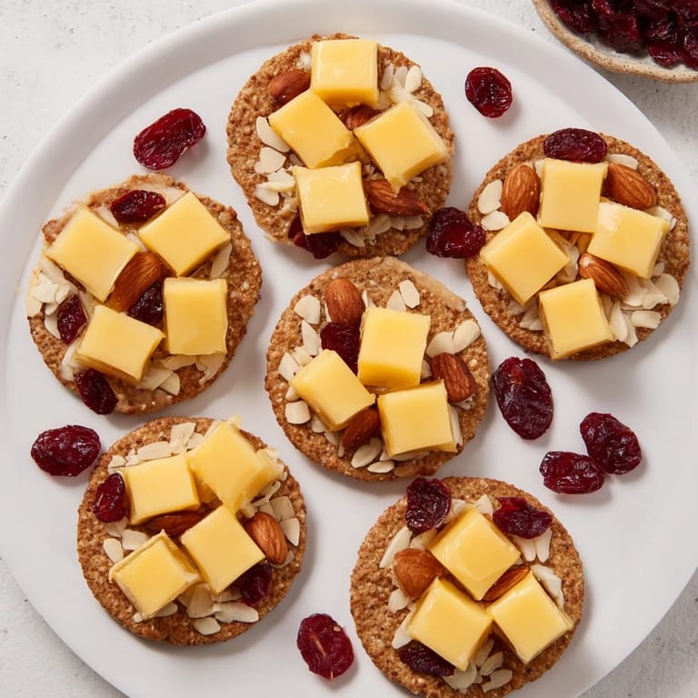 Easy-to-grab Work From Home Desk Treat with individual cracker and cheese bites ready to enjoy.