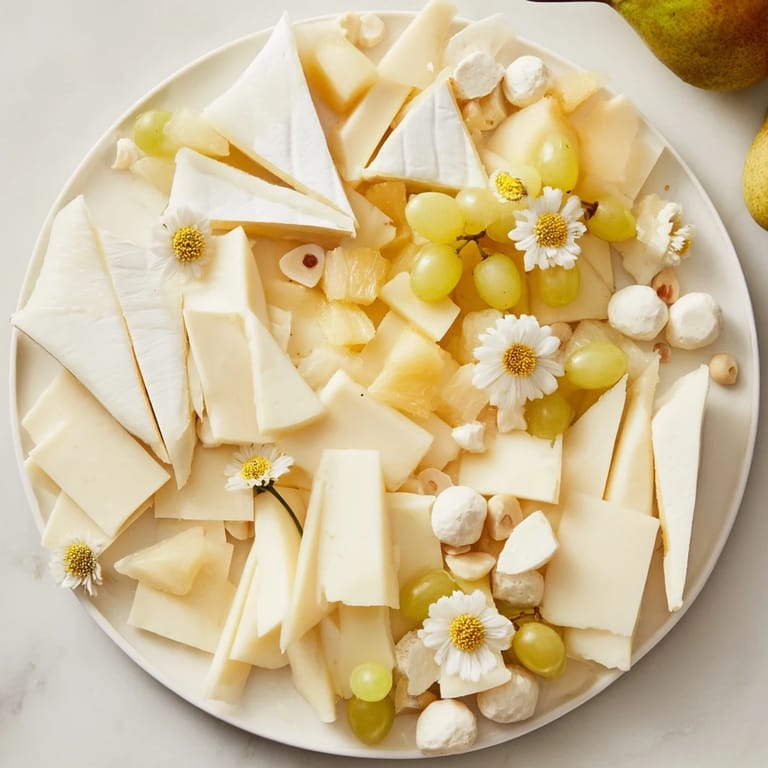 A stunning Bridal Shower Bubbly Board awaits, with fresh fruit, cheeses and sparkling wine ready for guests.