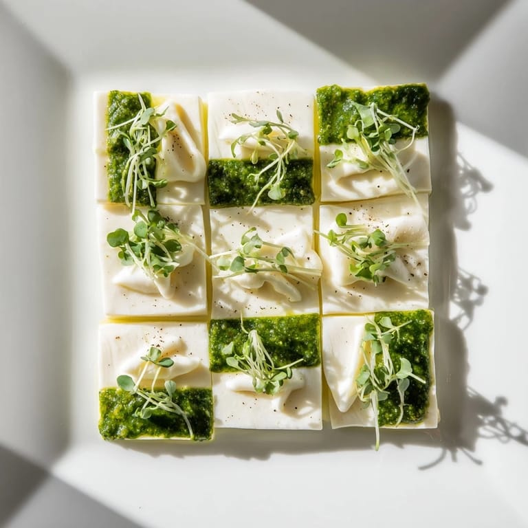 Enjoy the fresh herbs inside this stunning Checkerboard Garden appetizer, ideal for entertaining guests.