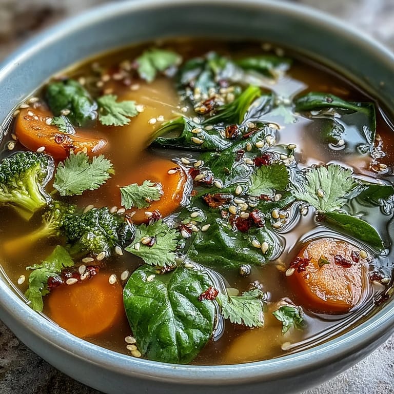 Cozy Collagen-Boosting Broth Bowl, featuring tender veggies and a golden turmeric-infused broth.