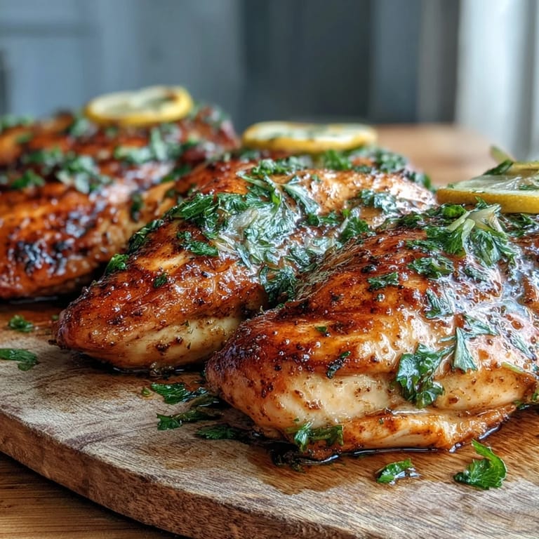 Sliced juicy Oven Baked Chicken Breast on a plate, ready to serve alongside roasted vegetables for dinner.