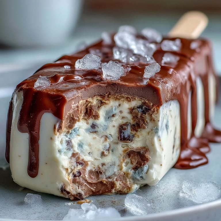 Coffee-kissed vanilla bean fudge pops featuring smooth espresso, vanilla bean seeds, and swirled chocolate fudge, perfect for a cool treat.