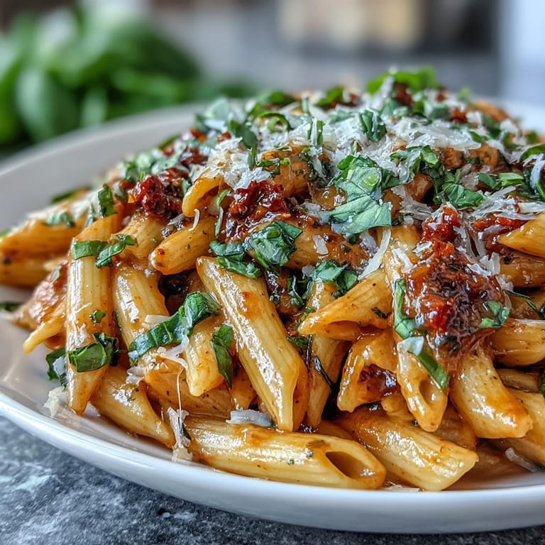 Hearty one-pot creamy tomato basil pasta, perfect for an easy weeknight meal.