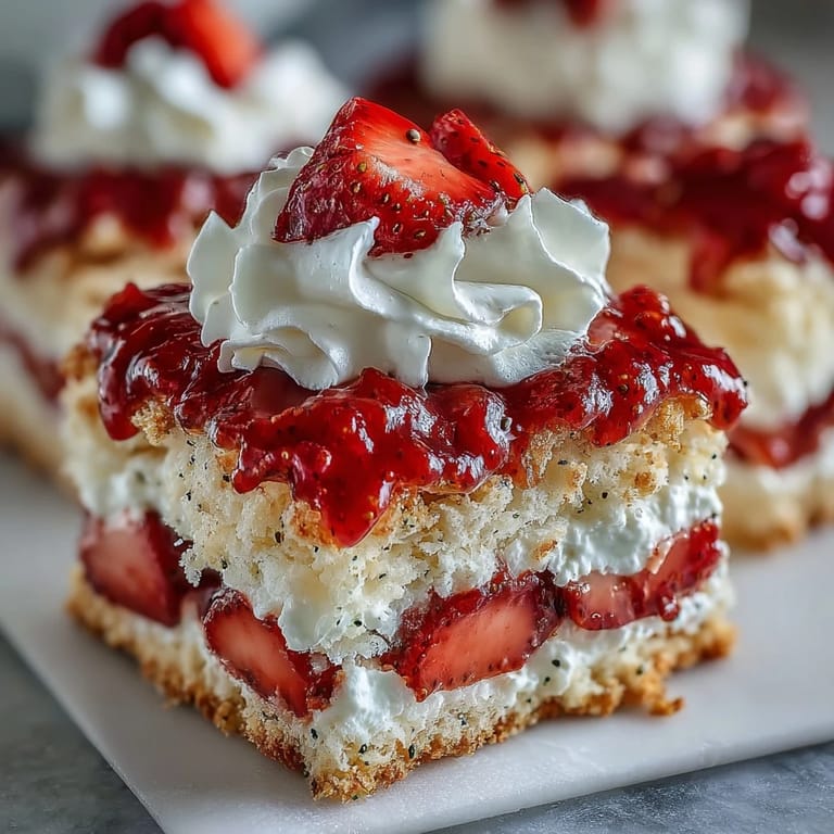 Rich black sesame strawberry shortcake, a modern twist ready to be devoured.