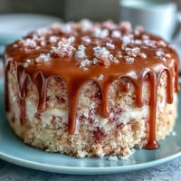 Bridal Shower Rosé Velvet Cake glistens with elegant edible gold drip.
