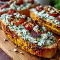 Vibrant roasted corn and tomato butter board with fresh herbs, perfect for summer gatherings.
